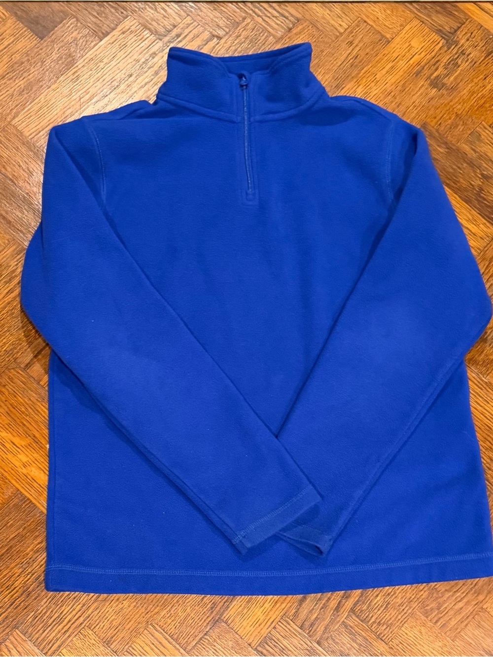 Lands’ End Boy’s Quarter-Zip Blue Fleece